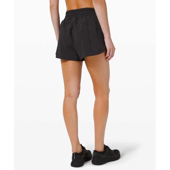 Lululemon Women Activewear Shorts 4 Black Track That High Rise Running 3" Inseam - Picture 11 of 11